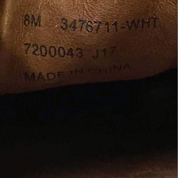 Frye womens 8 white leather slip on loafers sneakers casual athleisure minimal - Picture 2 of 8